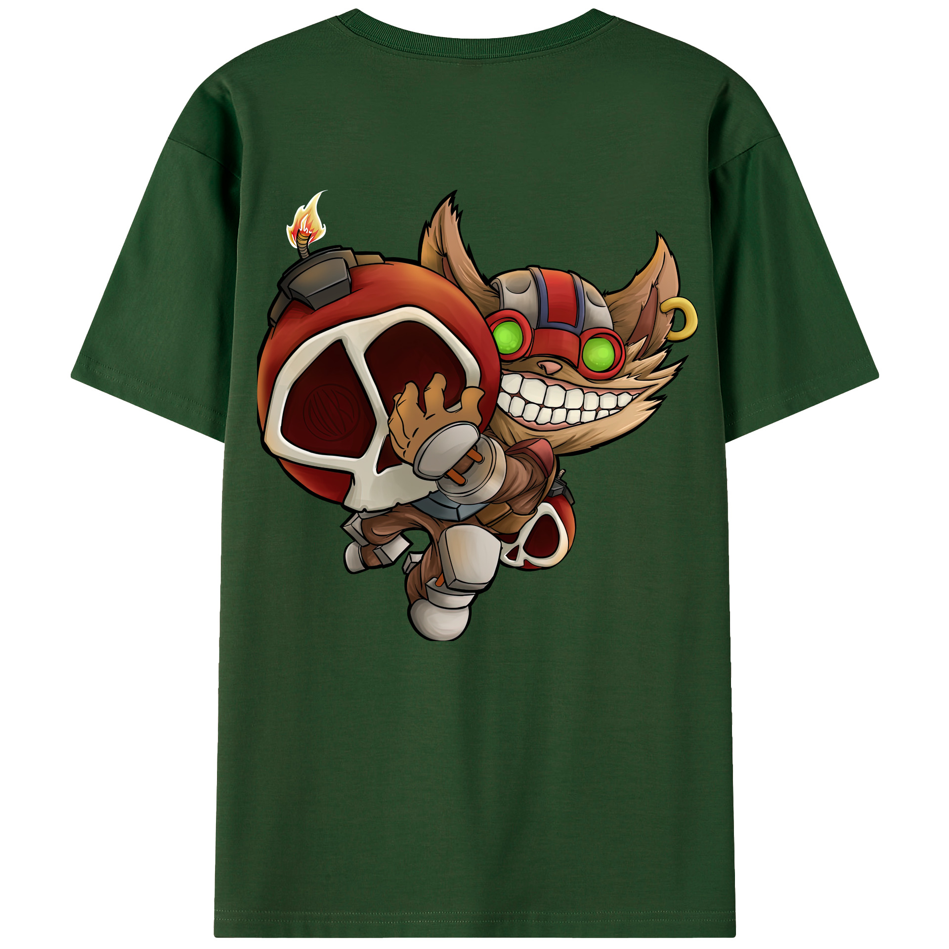 リーグ・オブ・レジェンド League of Legends LOL 綿100％半袖Tシャツ（背面プリント）